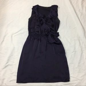 Purple satin cocktail dress